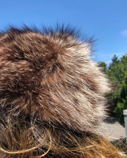 Vintage Raccoon Fur Hat 22” round beauty!