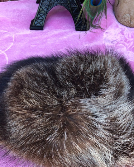 Vintage Raccoon Fur Hat 22” round beauty!