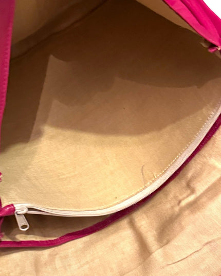 Vintage Like New 1970s Pink Leather Satchel Book  Bag