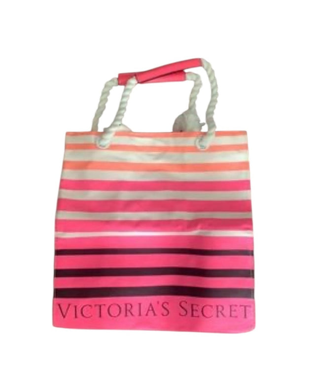 NWT Victoria's Secret Pink and Black Tote Bag with Stripes