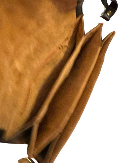 Elegant Vintage Brown Leather Square Purse Bag