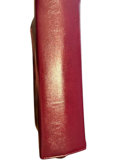 Elegant Vintage 1950s Mid Century Jackie O Red Leather Handbag Purse