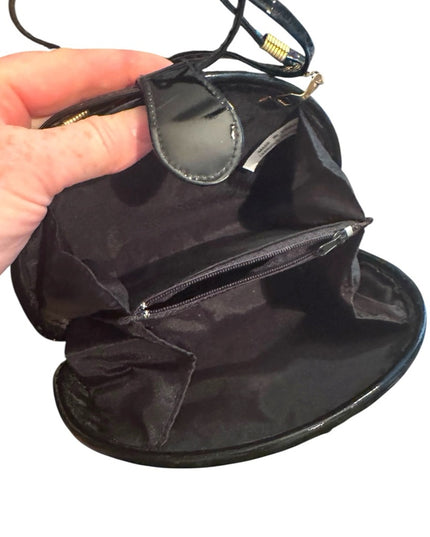 Elegant Vintage Black Woven Design Shell Shoulder Bag Clutch