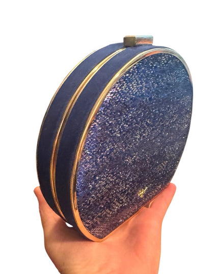 Disney Aladdin X CALL IT SPRING Blue Sequin Handbag Clutch Purse Chain Strap