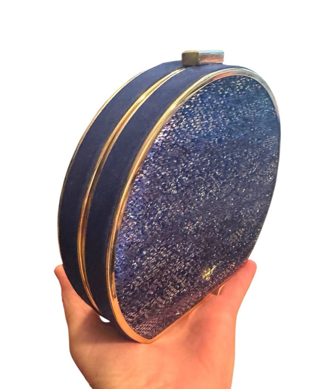 Disney Aladdin X CALL IT SPRING Blue Sequin Handbag Clutch Purse Chain Strap