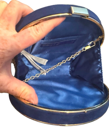 Disney Aladdin X CALL IT SPRING Blue Sequin Handbag Clutch Purse Chain Strap
