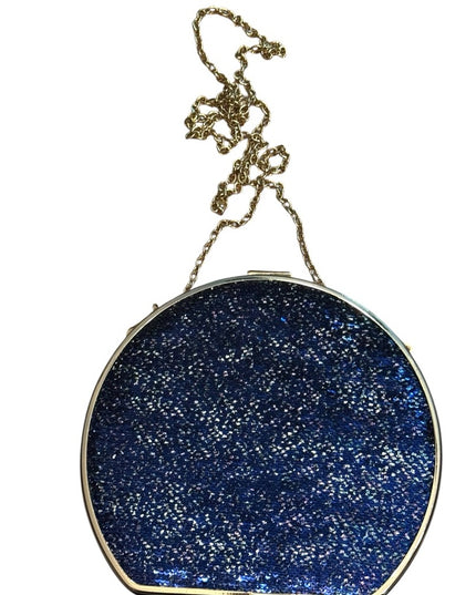 Disney Aladdin X CALL IT SPRING Blue Sequin Handbag Clutch Purse Chain Strap