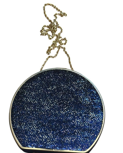 Disney Aladdin X CALL IT SPRING Blue Sequin Handbag Clutch Purse Chain Strap