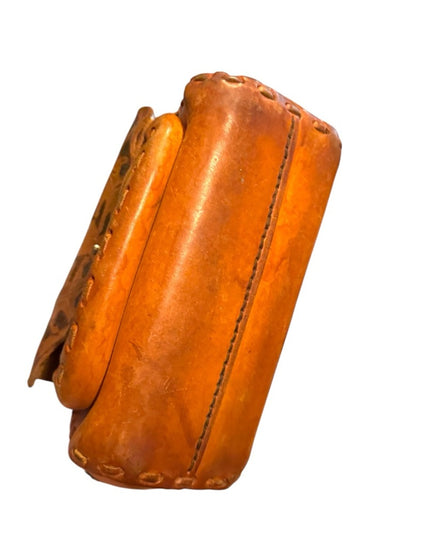 Vintage 1970s Handcrafted Leather tooled Shoulder Bag