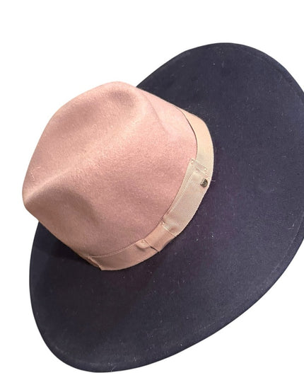 Stylish Brixton Two-Tone Blue & Gray Felt Women's Wide Brim Hat Chloe