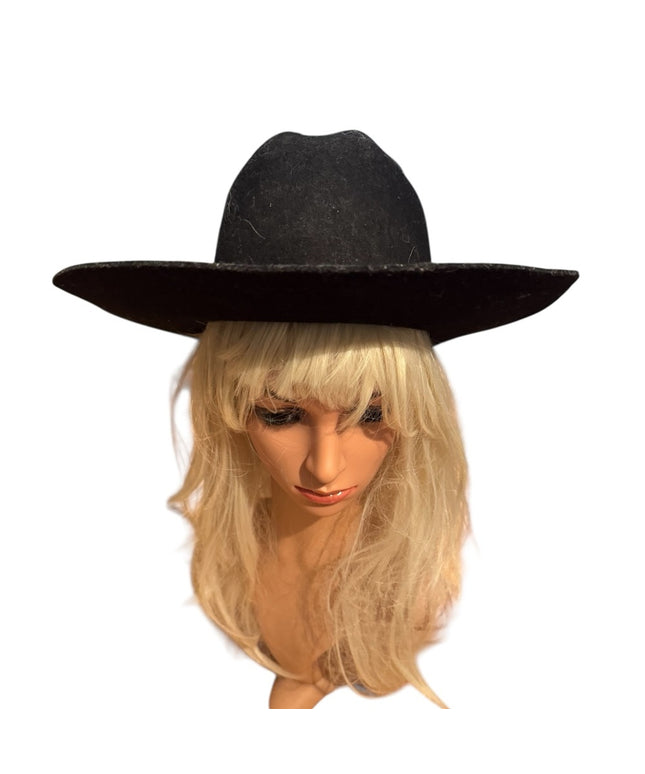 Awesome Lanning Wide Brim Black Mens Womens Hat South Western Cowboy Gambler
