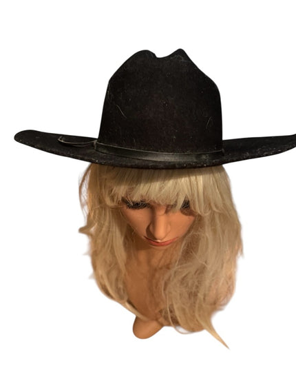 Awesome Lanning Wide Brim Black Mens Womens Hat South Western Cowboy Gambler