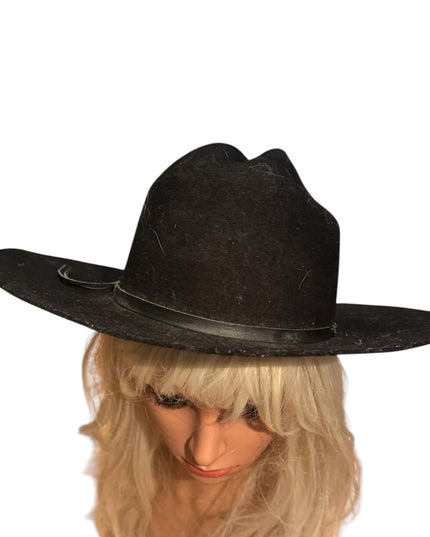 Awesome Lanning Wide Brim Black Mens Womens Hat South Western Cowboy Gambler