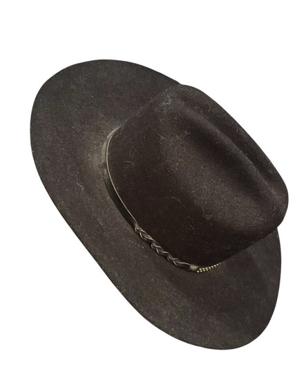 Awesome Lanning Wide Brim Black Mens Womens Hat South Western Cowboy Gambler
