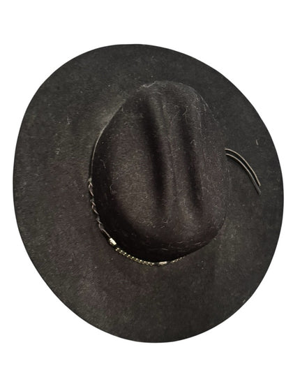 Awesome Lanning Wide Brim Black Mens Womens Hat South Western Cowboy Gambler