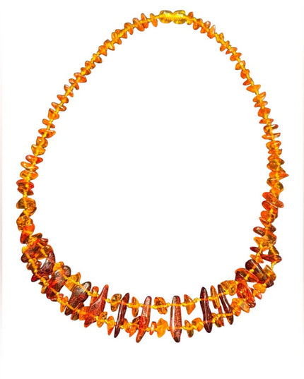 Vintage Authentic Baltic Honey Amber Double Strand Beaded Necklace