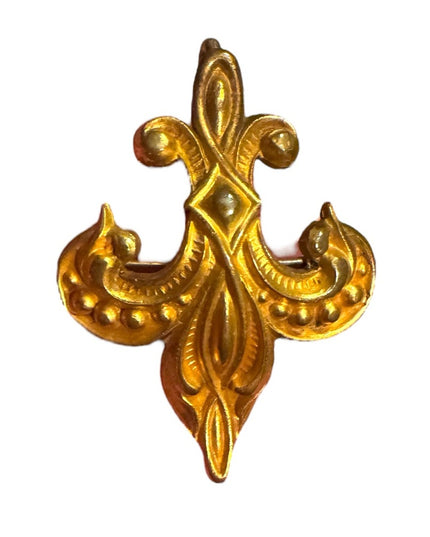 Antique Victorian Gold Filled Fleur-de-Lis Brooch Pendant