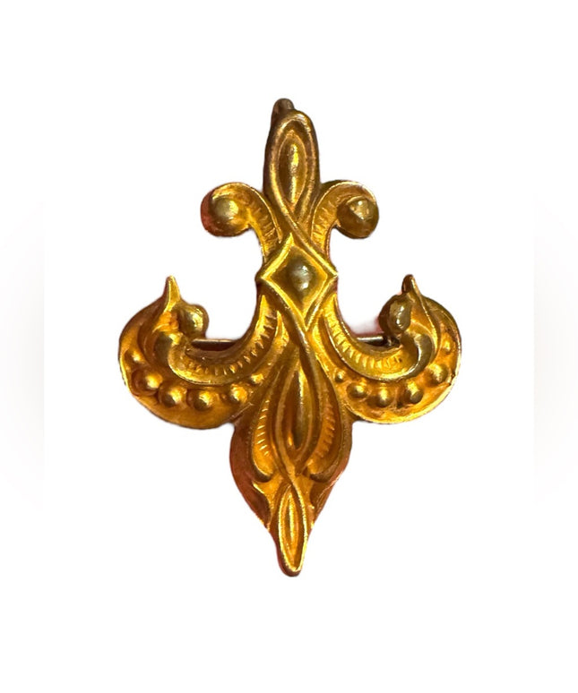 Antique Victorian Gold Filled Fleur-de-Lis Brooch Pendant