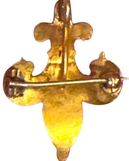 Antique Victorian Gold Filled Fleur-de-Lis Brooch Pendant