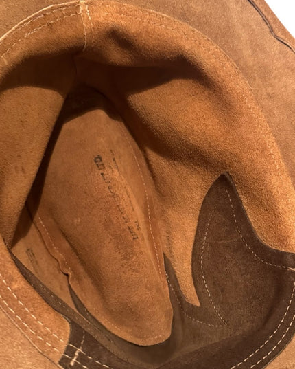 Vintage Men's Brown Suede Two Tone Cowboy Hat Southwestern XL