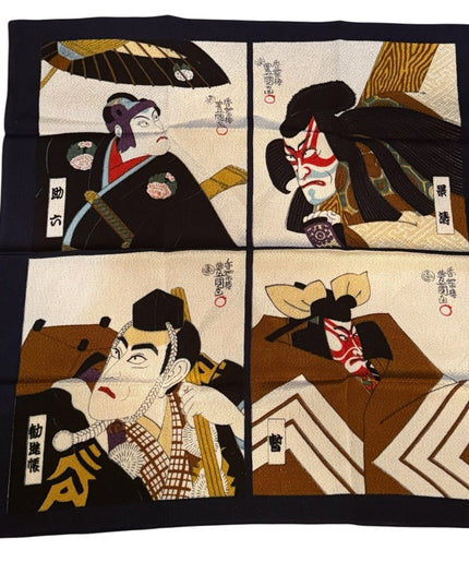 Traditional Japanese Art Tapestry Festival Seasons Scarf