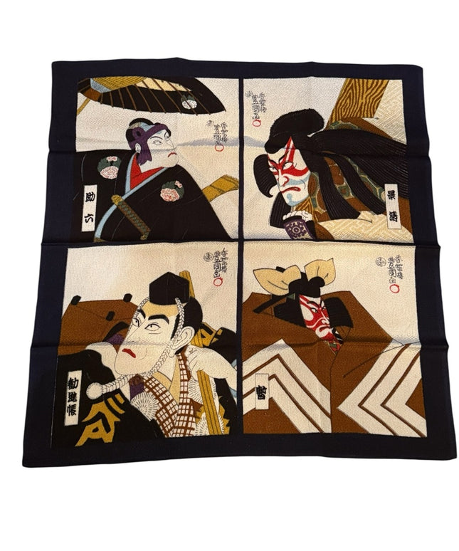 Traditional Japanese Art Tapestry Festival Seasons Scarf