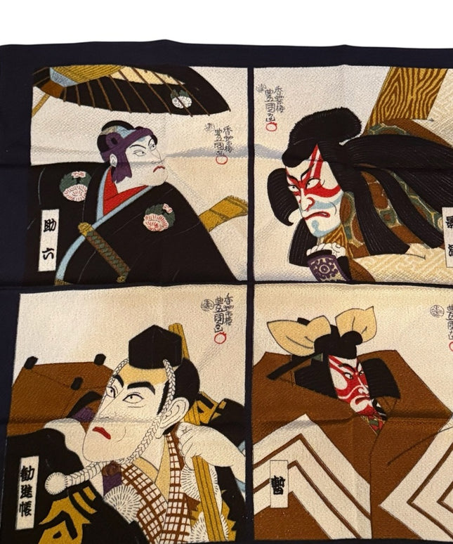 Traditional Japanese Art Tapestry Festival Seasons Scarf