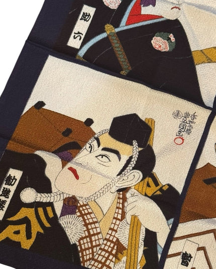 Traditional Japanese Art Tapestry Festival Seasons Scarf