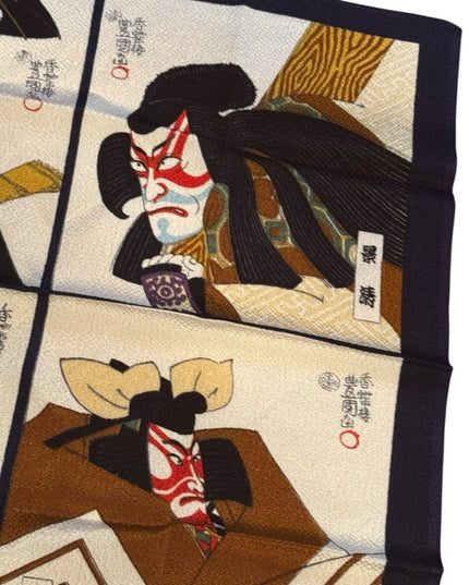 Traditional Japanese Art Tapestry Festival Seasons Scarf