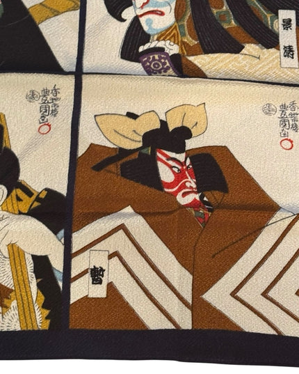 Traditional Japanese Art Tapestry Festival Seasons Scarf