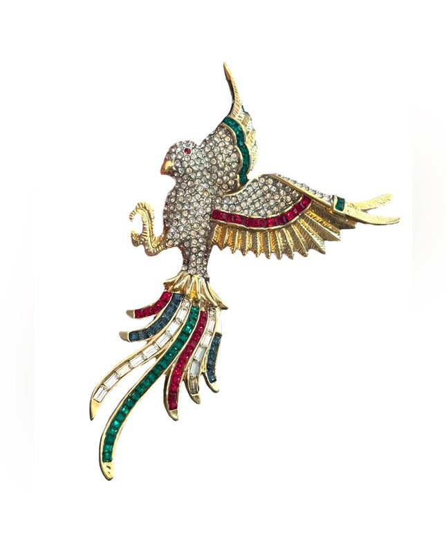 Birds Of Paradise Crystal Bird Brooch Rhinestone D Orlan