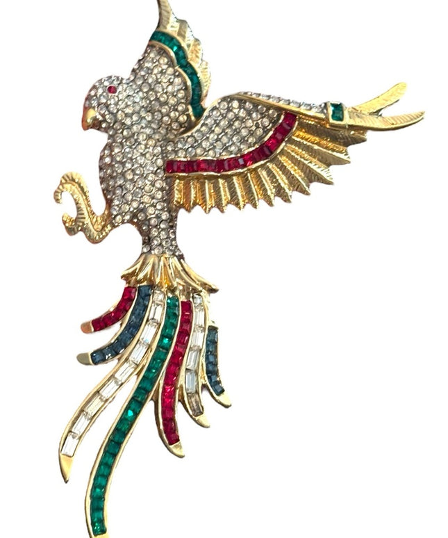 Birds Of Paradise Crystal Bird Brooch Rhinestone D Orlan