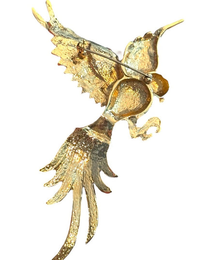 Birds Of Paradise Crystal Bird Brooch Rhinestone D Orlan