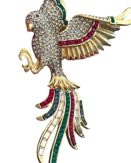 Birds Of Paradise Crystal Bird Brooch Rhinestone D Orlan