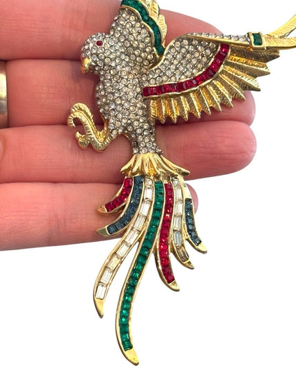 Birds Of Paradise Crystal Bird Brooch Rhinestone D Orlan