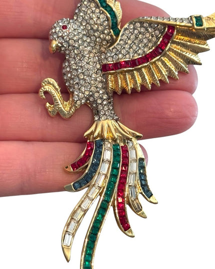 Birds Of Paradise Crystal Bird Brooch Rhinestone D Orlan