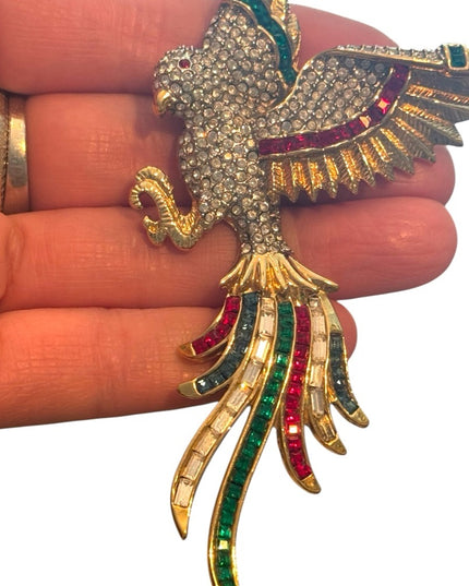 Birds Of Paradise Crystal Bird Brooch Rhinestone D Orlan
