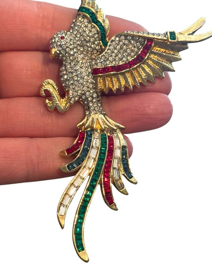 Birds Of Paradise Crystal Bird Brooch Rhinestone D Orlan