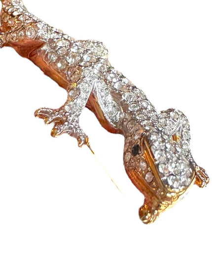 Elegant Silver Rhodium Plated CAROLEE Rare Vintage Reptile Brooch LTD 1993 ED