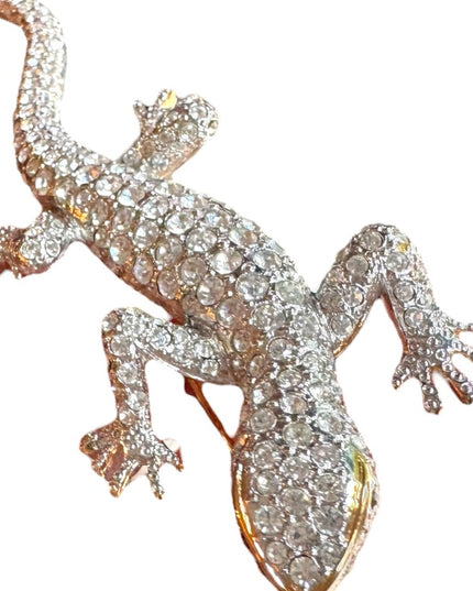 Elegant Silver Rhodium Plated CAROLEE Rare Vintage Reptile Brooch LTD 1993 ED