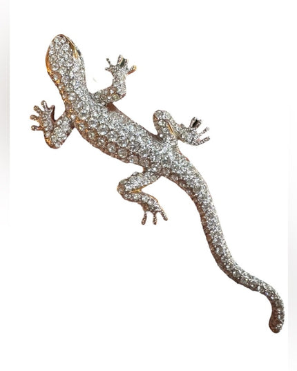 Elegant Silver Rhodium Plated CAROLEE Rare Vintage Reptile Brooch LTD 1993 ED