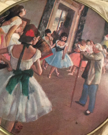 Vintage Rare Mirror Compact ballet dancers Beauty