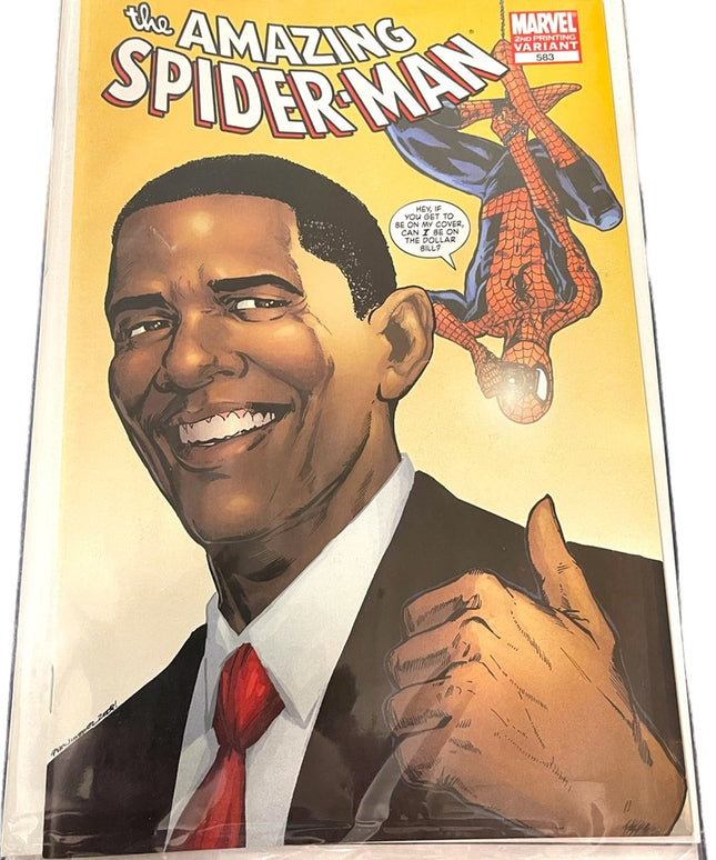 Barack Obama Spider-Man Comic Book 2nd Ed (583). NEW Bagged & Boarded Marvel