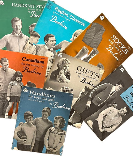 Vintage 1950s Beehive knitting books LOT x 7 pcs (4)