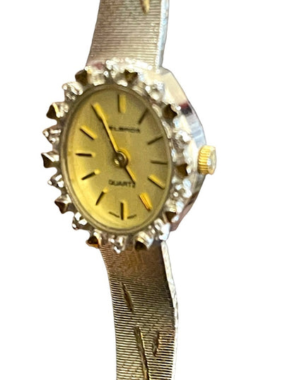 Vintage HELBROS silver finish fancy petite womens lovely Quartz watch