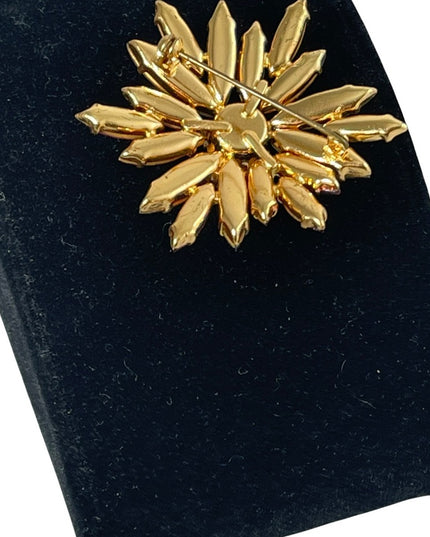 Vintage crystal brooch 1950s Starburst