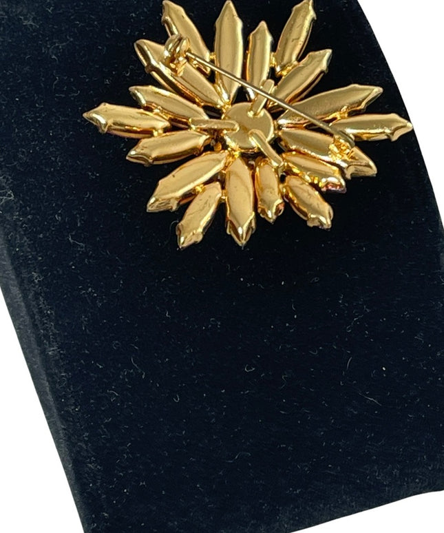 Vintage crystal brooch 1950s Starburst