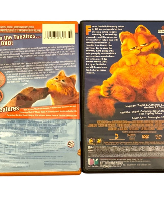 Lot of 2 Garfield the cat Limited Edition Tale of Two Kitties DVD’s
