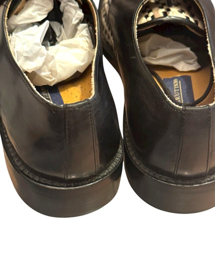 Giorgio Brutini Black and Cream Woven Oxfords LIKE NEW Vintage