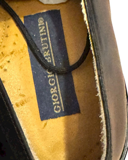 Giorgio Brutini Black and Cream Woven Oxfords LIKE NEW Vintage